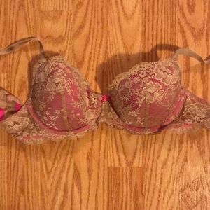 Hot pink & nude Victoria’s Secret Bra 32D